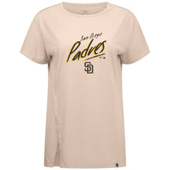San Diego Padres Levelwear Women's Influx Sizzle T-Shirt - Khaki - MLB Discount