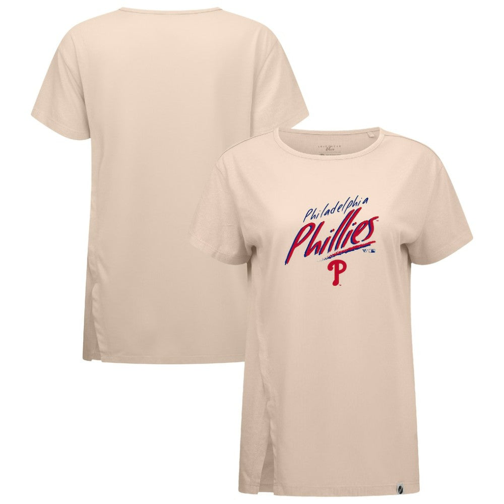 Philadelphia Phillies Levelwear Women's Influx Sizzle T-Shirt - Khaki - MLB on Sale