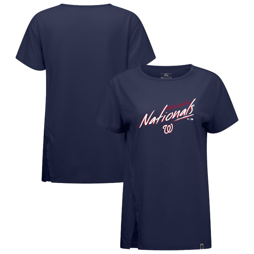 Washington Nationals Levelwear Women's Influx Sizzle T-Shirt - Navy - MLB Sale