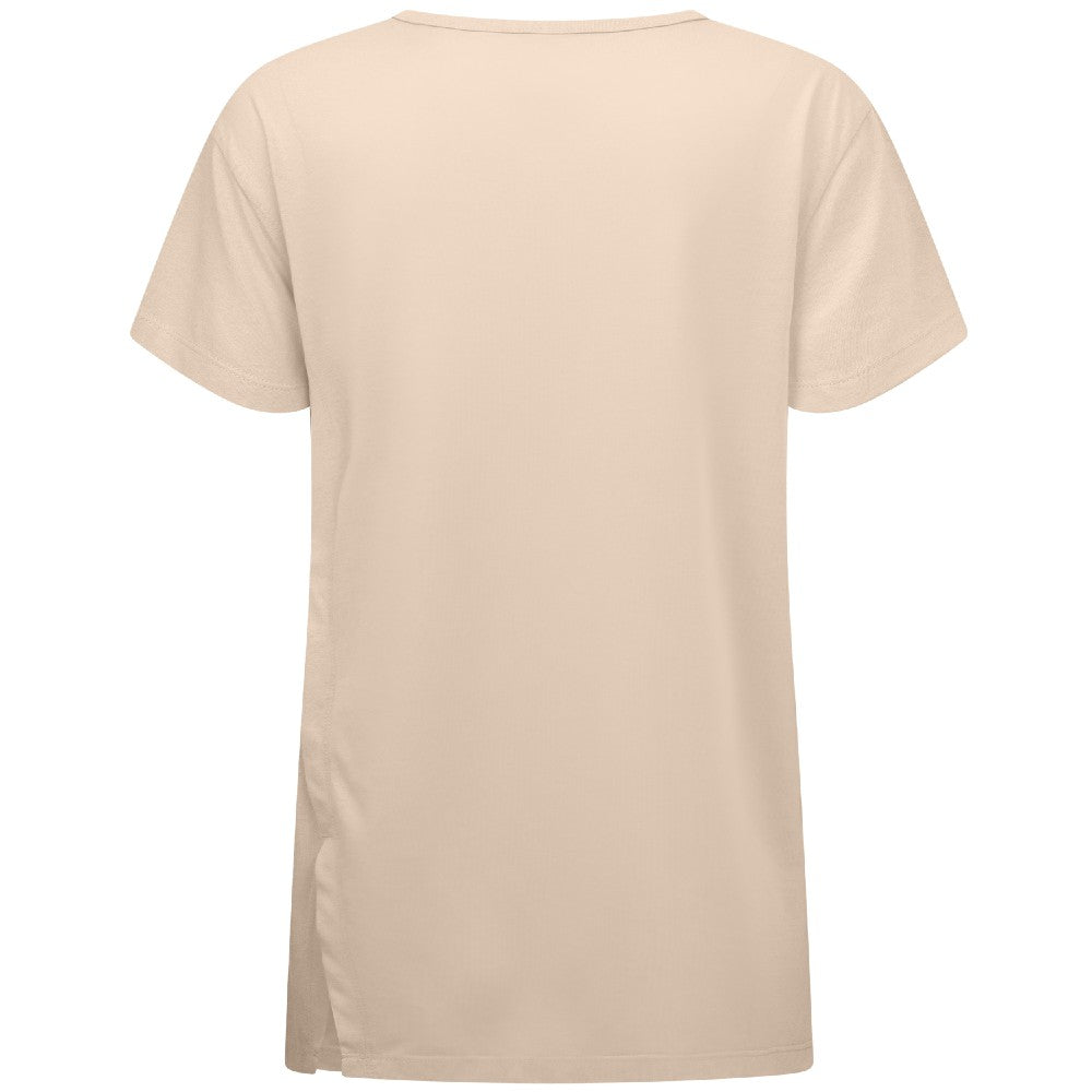 Milwaukee Brewers Levelwear Women's Influx Sizzle T-Shirt - Khaki - MLB Discount