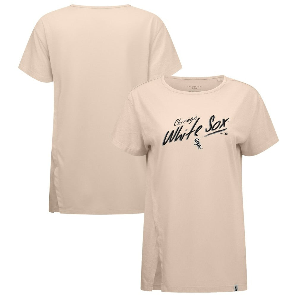 Chicago White Sox Levelwear Women's Influx Sizzle T-Shirt - Khaki - MLB Discount