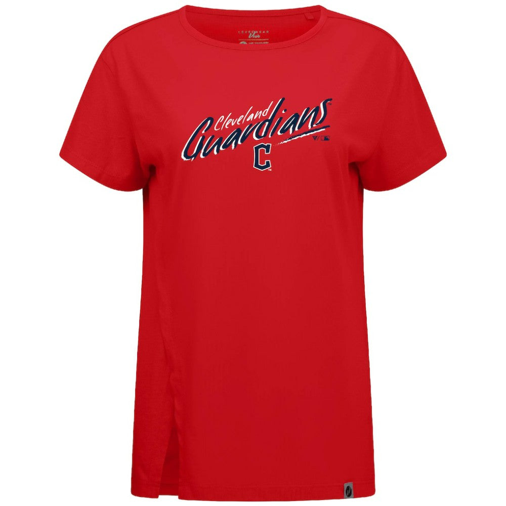 Cleveland Guardians Levelwear Women's Influx Sizzle T-Shirt - Red - MLB Sale
