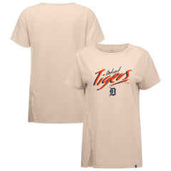 Detroit Tigers Levelwear Women's Influx Sizzle T-Shirt - Khaki - MLB Sale
