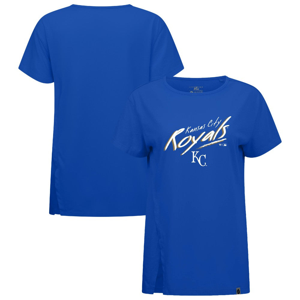 Kansas City Royals Levelwear Women's Influx Sizzle T-Shirt - Royal - MLB Lifestyle