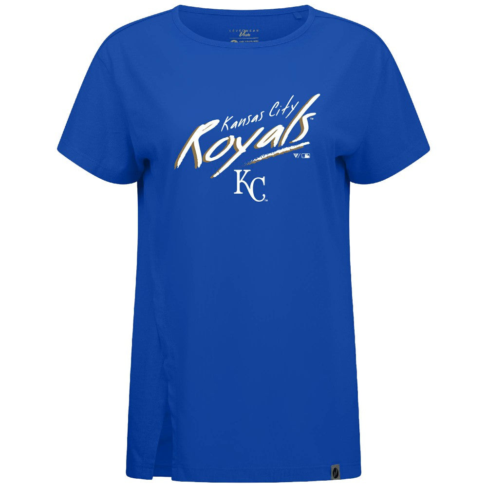 Kansas City Royals Levelwear Women's Influx Sizzle T-Shirt - Royal - MLB Lifestyle