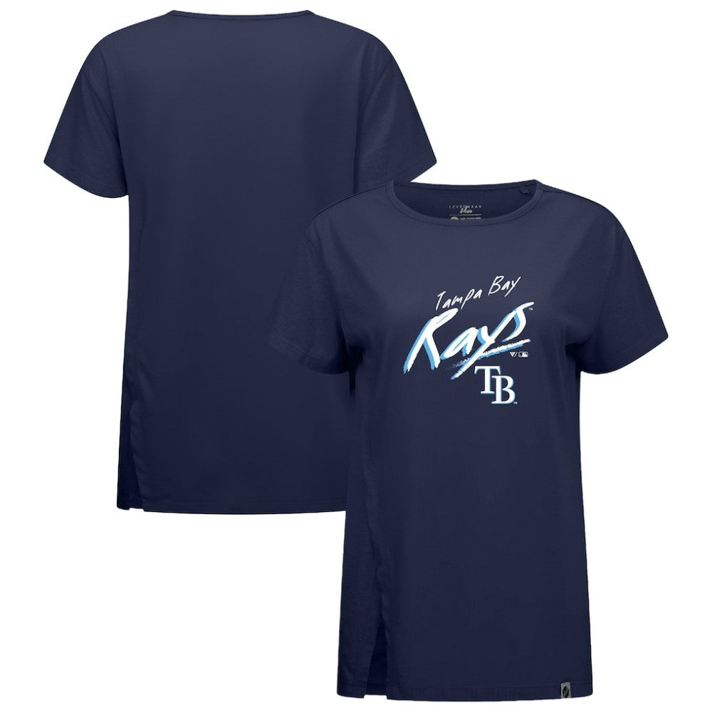 Tampa Bay Rays Levelwear Women's Influx Sizzle T-Shirt - Navy - MLB Lifestyle