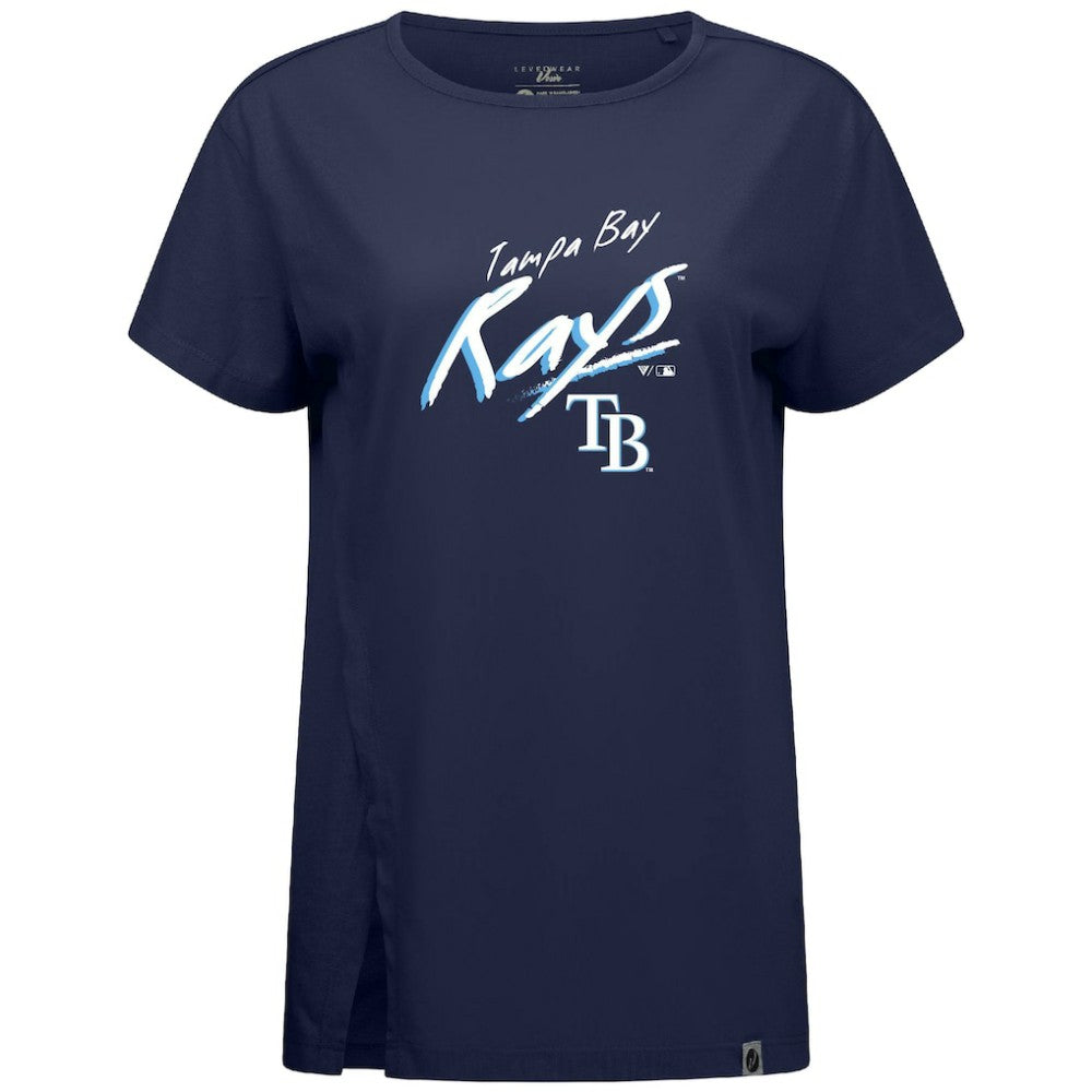 Tampa Bay Rays Levelwear Women's Influx Sizzle T-Shirt - Navy - MLB Lifestyle