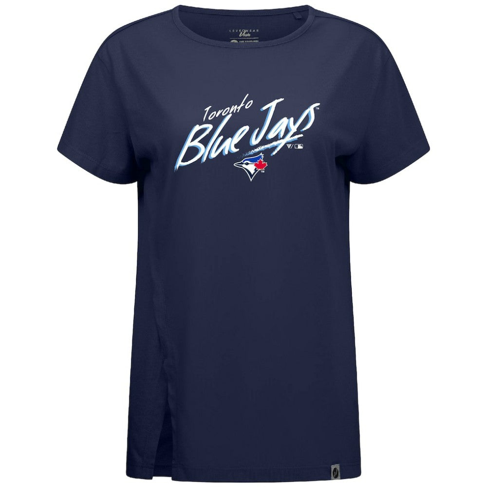 Toronto Blue Jays Levelwear Women's Influx Sizzle T-Shirt - Navy - MLB Online