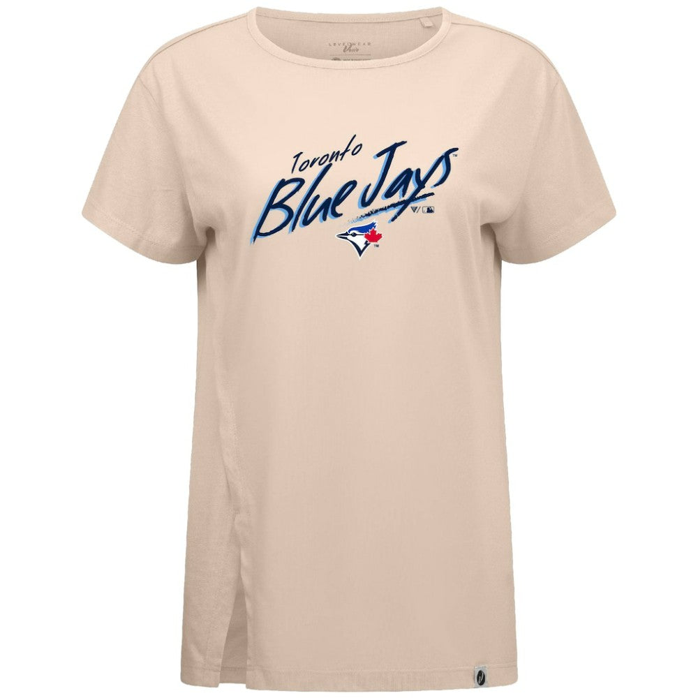 Toronto Blue Jays Levelwear Women's Influx Sizzle T-Shirt - Khaki - MLB Online