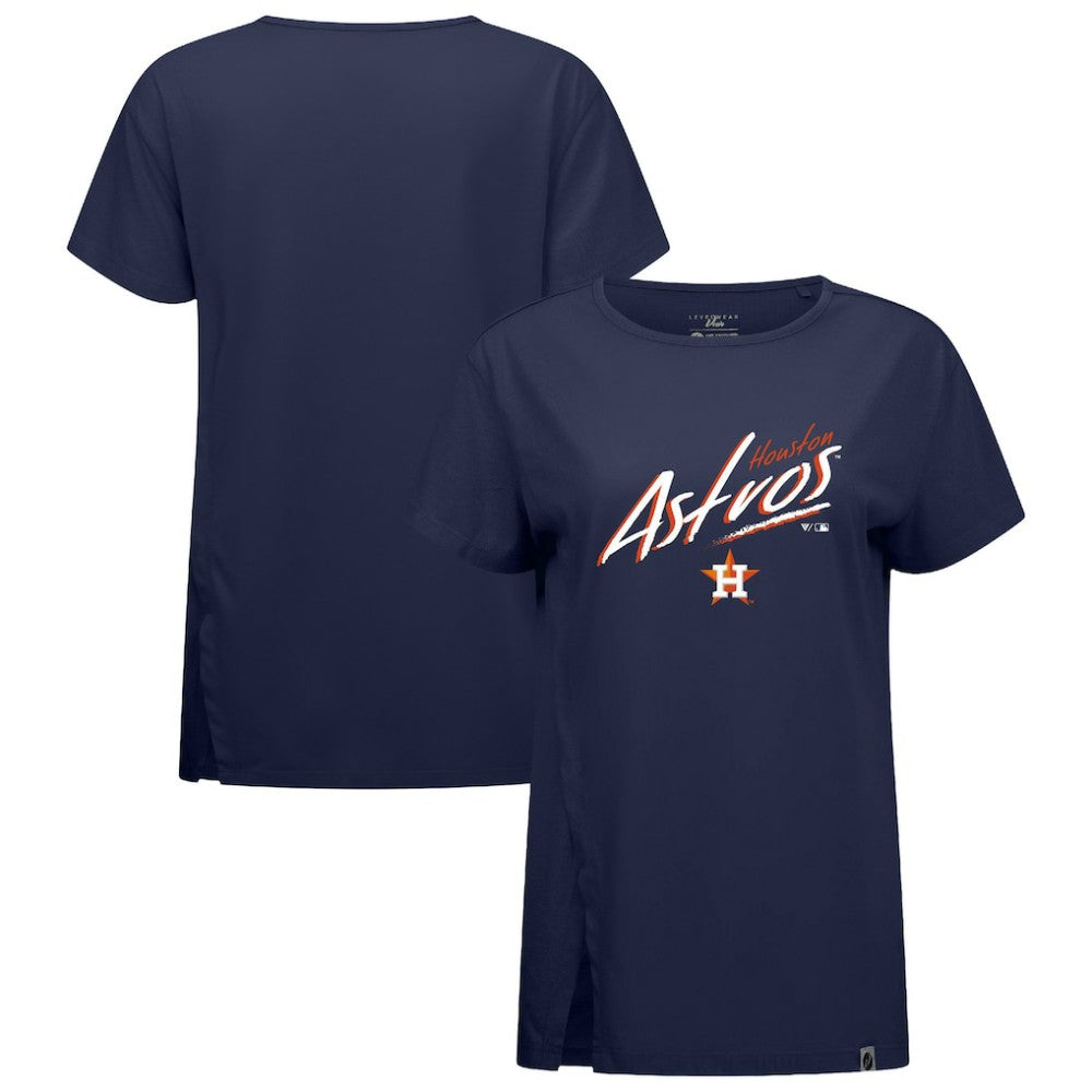 Houston Astros Levelwear Women's Influx Sizzle T-Shirt - Navy - MLB Lifestyle