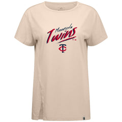 Minnesota Twins Levelwear Women's Influx Sizzle T-Shirt - Khaki - MLB Discount