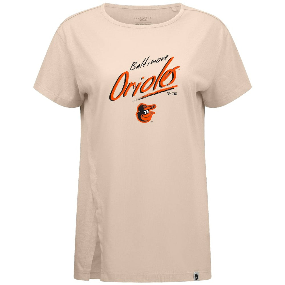 Baltimore Orioles Levelwear Women's Influx Sizzle T-Shirt - Khaki - MLB Online