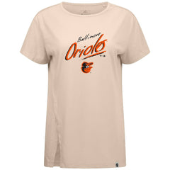 Baltimore Orioles Levelwear Women's Influx Sizzle T-Shirt - Khaki - MLB Online