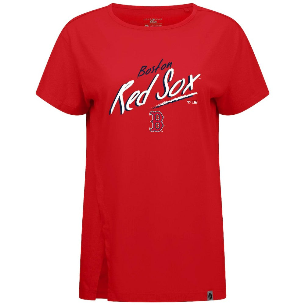Boston Red Sox Levelwear Women's Influx Sizzle T-Shirt - Red - MLB Sale