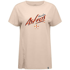 Houston Astros Levelwear Women's Influx Sizzle T-Shirt - Khaki - MLB Sale