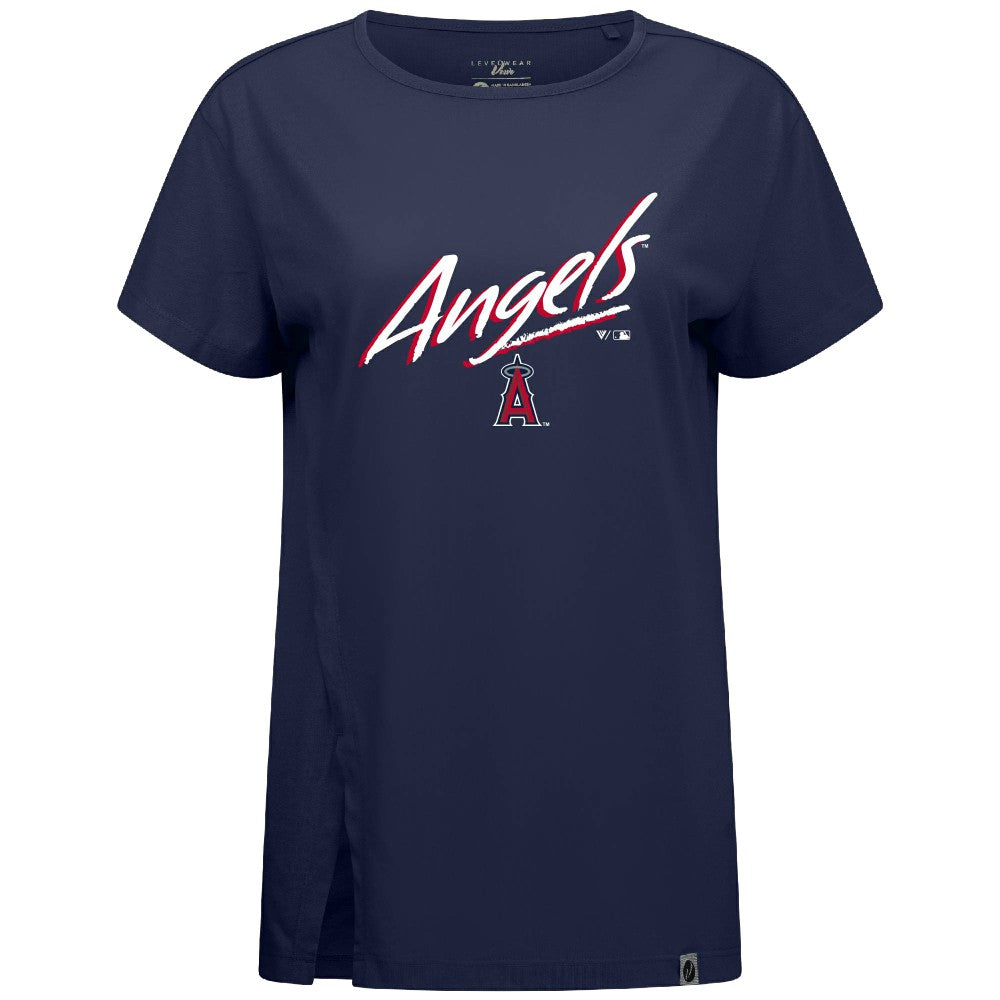 Los Angeles Angels Levelwear Women's Influx Sizzle T-Shirt - Navy - MLB Lifestyle