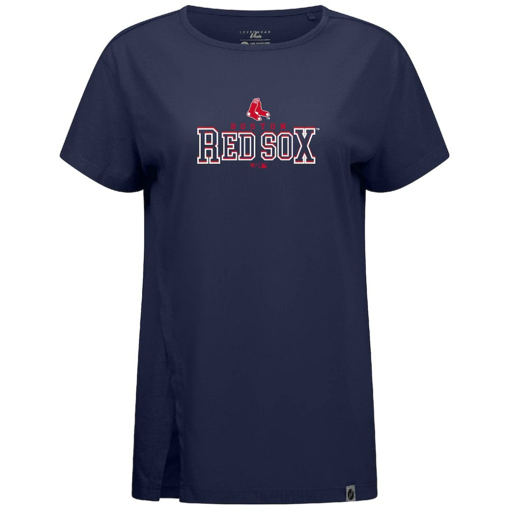 Boston Red Sox Levelwear Women's Influx Journey T-Shirt - Navy - MLB Lifestyle
