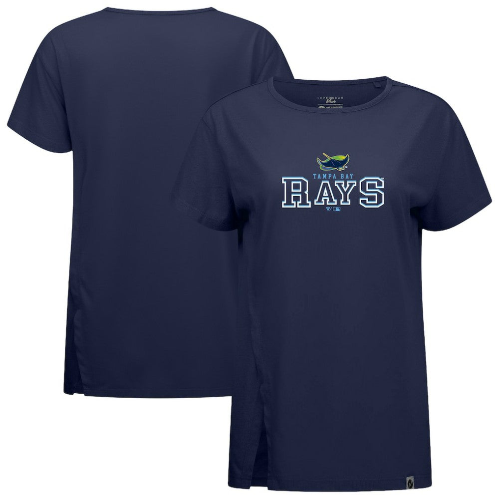 Tampa Bay Rays Levelwear Women's Influx Journey T-Shirt - Navy - MLB Sale
