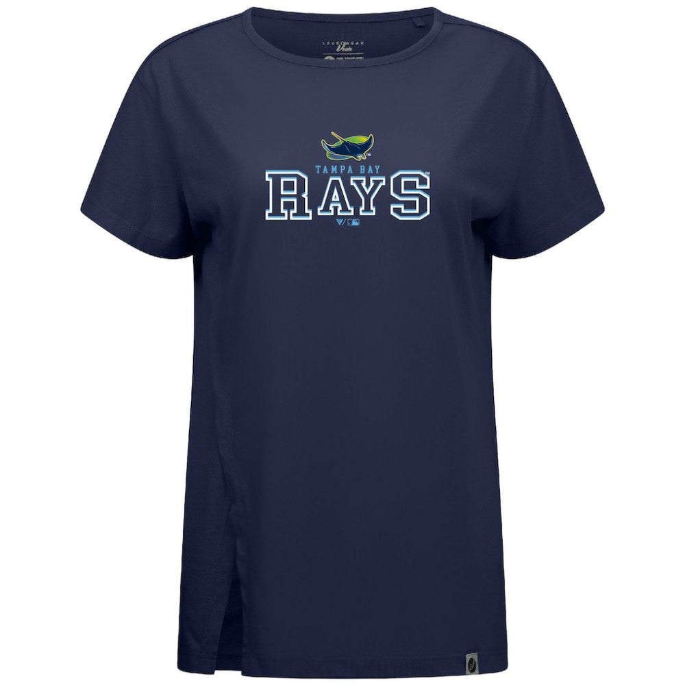 Tampa Bay Rays Levelwear Women's Influx Journey T-Shirt - Navy - MLB Sale