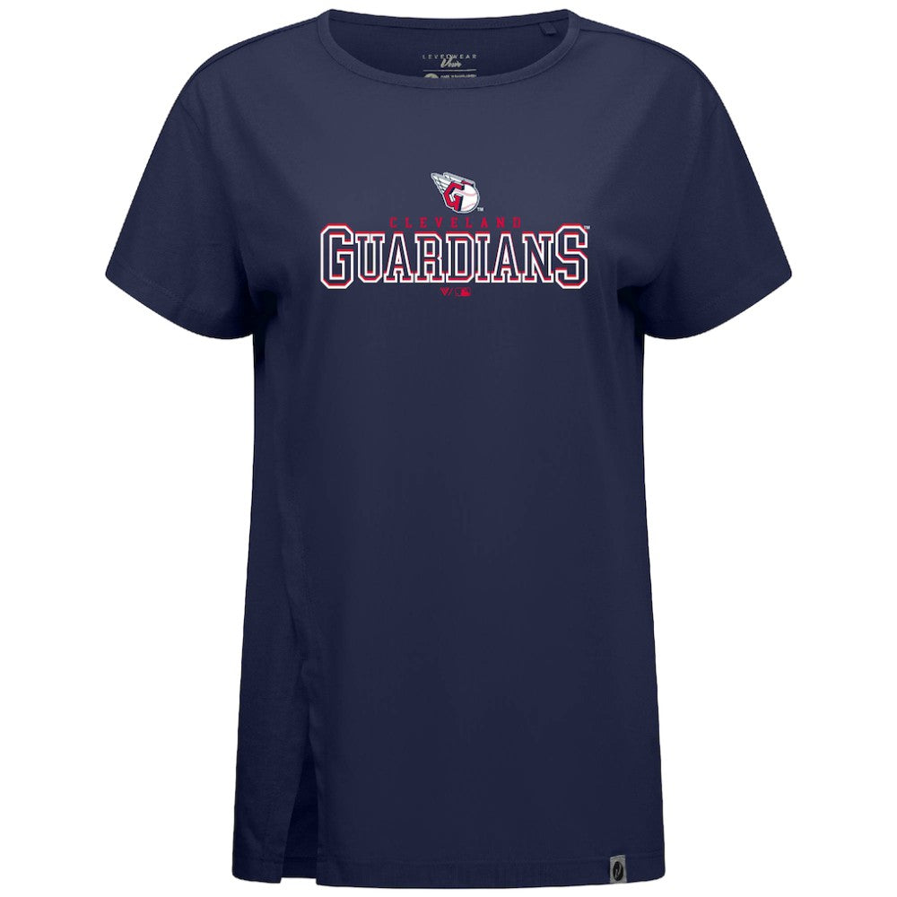 Cleveland Guardians Levelwear Women's Influx Journey T-Shirt - Navy - MLB on Sale