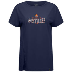 Houston Astros Levelwear Women's Influx Journey T-Shirt - Navy - MLB Discount
