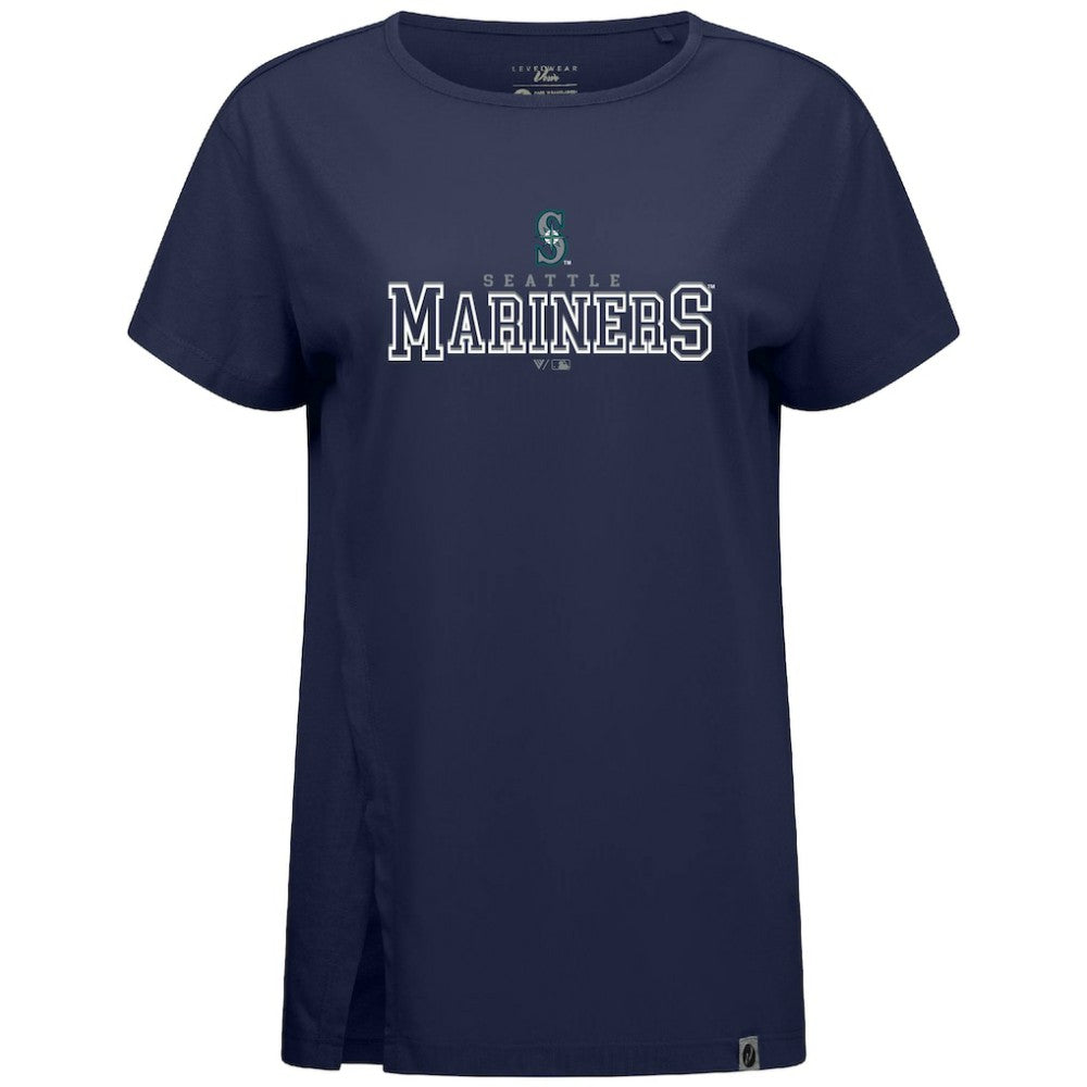 Seattle Mariners Levelwear Women's Influx Journey T-Shirt - Navy - MLB Lifestyle