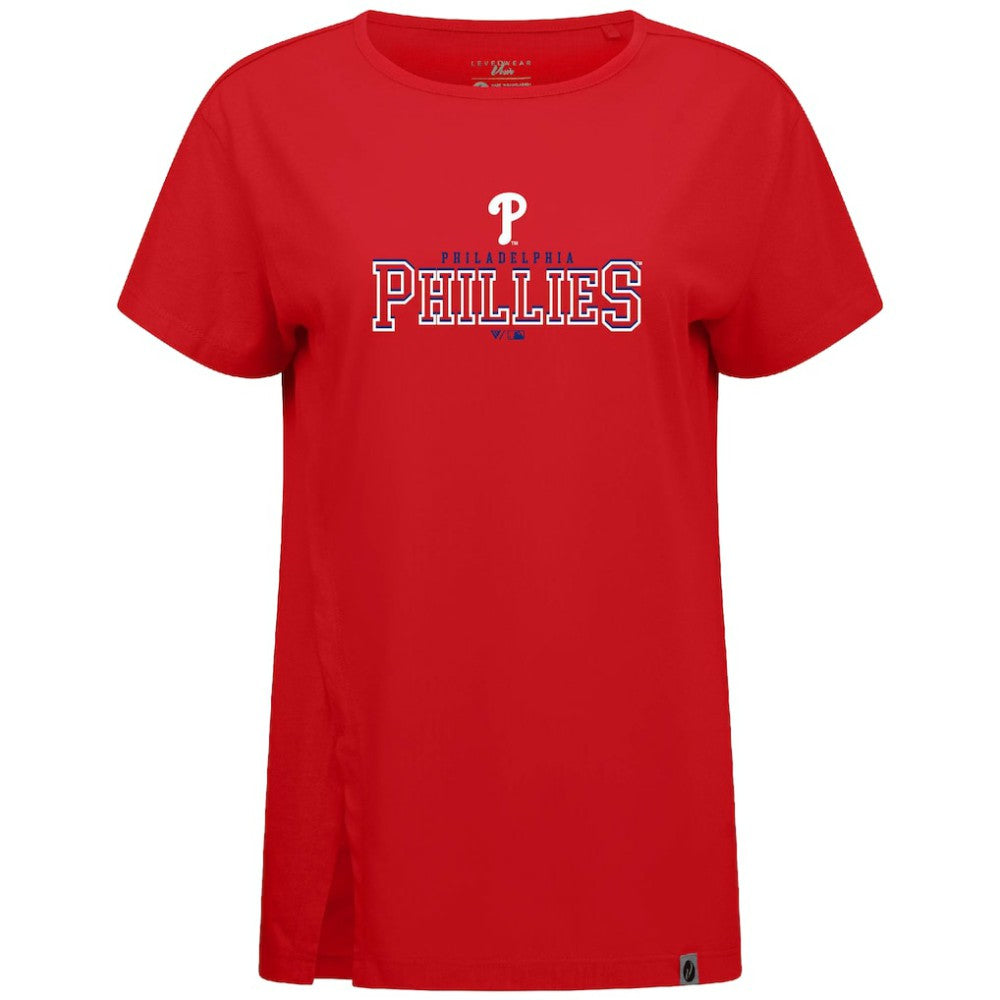 Philadelphia Phillies Levelwear Women's Influx Journey T-Shirt - Red - MLB Sale