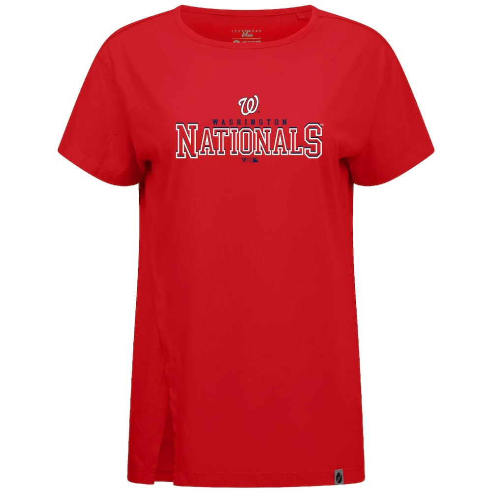 Washington Nationals Levelwear Women's Influx Journey T-Shirt - Red - MLB on Sale