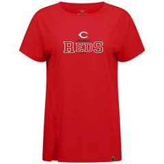 Cincinnati Reds Levelwear Women's Influx Journey T-Shirt - Red - MLB Discount