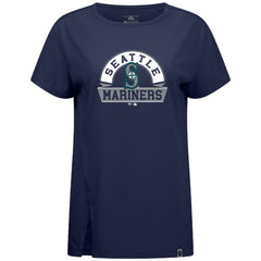 Seattle Mariners Levelwear Women's Influx Banner Arch T-Shirt - Navy - MLB Sale