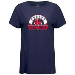 Boston Red Sox Levelwear Women's Influx Banner Arch T-Shirt - Navy - MLB Online