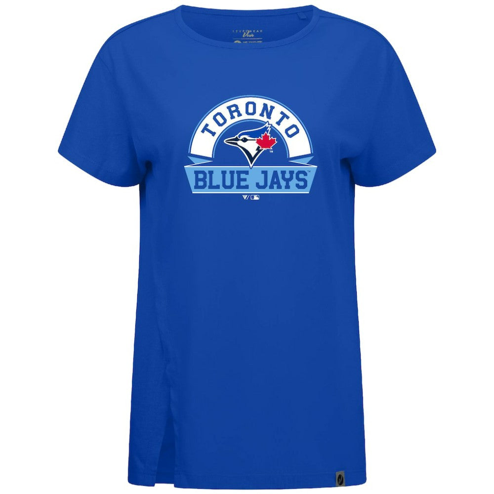 Toronto Blue Jays Levelwear Women's Influx Banner Arch T-Shirt - Royal - MLB on Sale