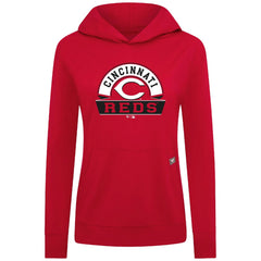 Cincinnati Reds Levelwear Women's Relay Banner Arch Long Sleeve T-Shirt Hoodie - Red - MLB Sale