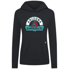 Arizona Diamondbacks Levelwear Women's Relay Banner Arch Long Sleeve T-Shirt Hoodie - Black - MLB Sale