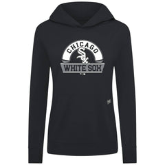Chicago White Sox Levelwear Women's Relay Banner Arch Long Sleeve T-Shirt Hoodie - Black - MLB Discount