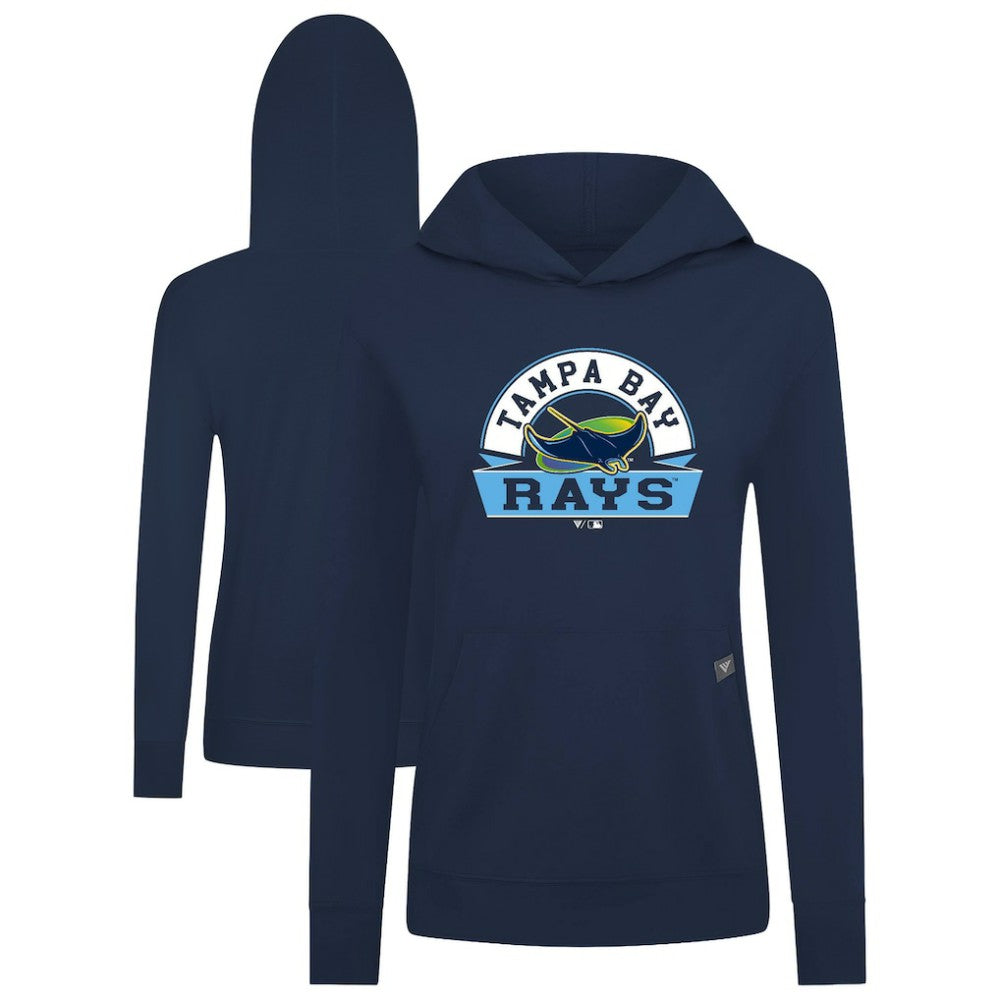 Tampa Bay Rays Levelwear Women's Relay Banner Arch Long Sleeve T-Shirt Hoodie - Navy - MLB on Sale