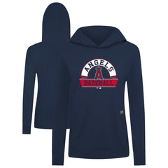 Los Angeles Angels Levelwear Women's Relay Banner Arch Long Sleeve T-Shirt Hoodie - Navy - MLB on Sale