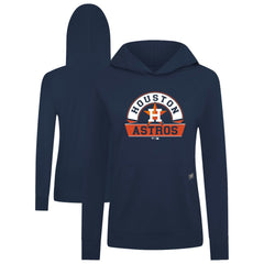 Houston Astros Levelwear Women's Relay Banner Arch Long Sleeve T-Shirt Hoodie - Navy - MLB Discount