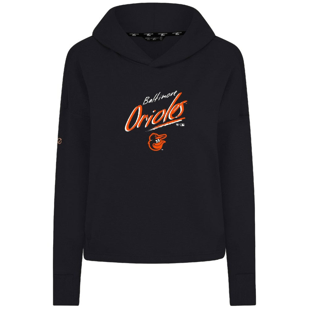 Baltimore Orioles Levelwear Women's Sweet Sizzle Tri-Blend Hoodie - Black - MLB Lifestyle