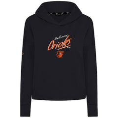 Baltimore Orioles Levelwear Women's Sweet Sizzle Tri-Blend Hoodie - Black - MLB Lifestyle