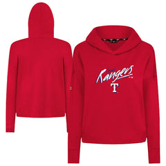 Texas Rangers Levelwear Women's Sweet Sizzle Tri-Blend Hoodie - Red - MLB Discount