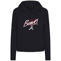 Atlanta Braves Levelwear Women's Sweet Sizzle Tri-Blend Hoodie - Black - MLB Sale