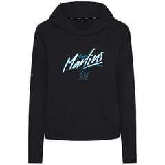 Miami Marlins Levelwear Women's Sweet Sizzle Tri-Blend Hoodie - Black - MLB Sale