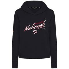 Washington Nationals Levelwear Women's Sweet Sizzle Tri-Blend Hoodie - Black - MLB Discount