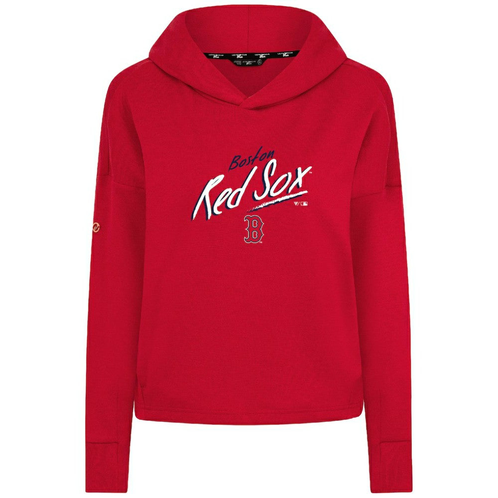 Boston Red Sox Levelwear Women's Sweet Sizzle Tri-Blend Hoodie - Red - MLB Lifestyle