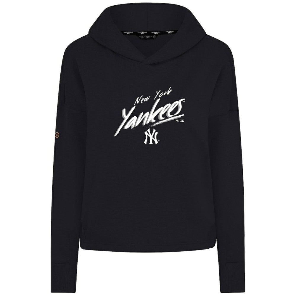 New York Yankees Levelwear Women's Sweet Sizzle Tri-Blend Hoodie - Black - MLB Sale