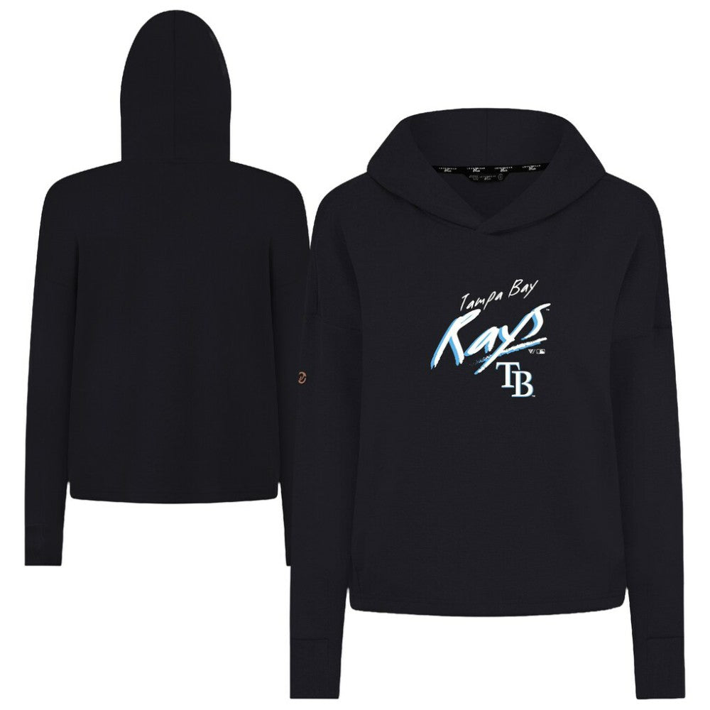 Tampa Bay Rays Levelwear Women's Sweet Sizzle Tri-Blend Hoodie - Black - MLB on Sale