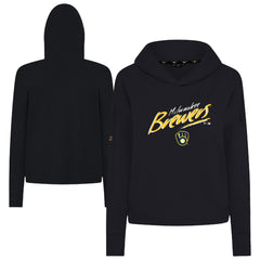 Milwaukee Brewers Levelwear Women's Sweet Sizzle Tri-Blend Hoodie - Black - MLB on Sale
