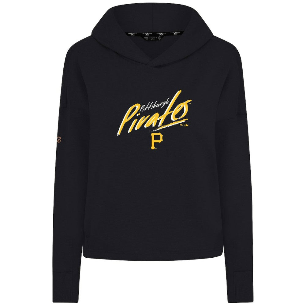 Pittsburgh Pirates Levelwear Women's Sweet Sizzle Tri-Blend Hoodie - Black - MLB Discount