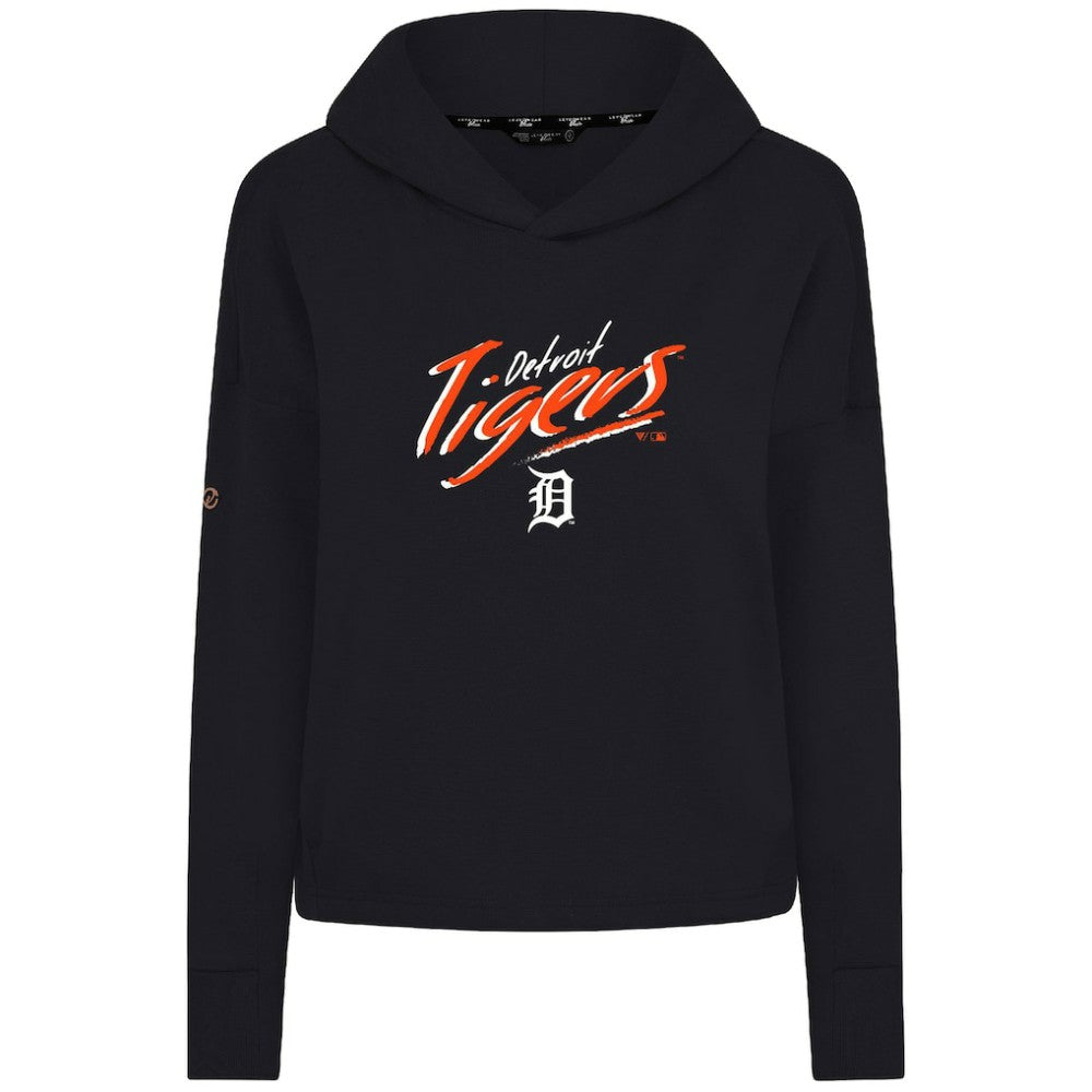Detroit Tigers Levelwear Women's Sweet Sizzle Tri-Blend Hoodie - Black - MLB Discount